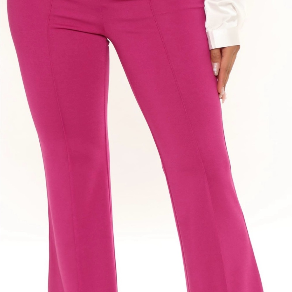 Fashion Nova Vibrant Pink Flare Pants